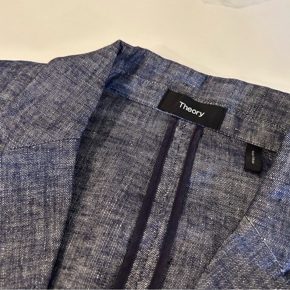 Theory -Linworth B Tierra Wash Jacket, Deep Denim medium 10 - Picture 8 of 15
